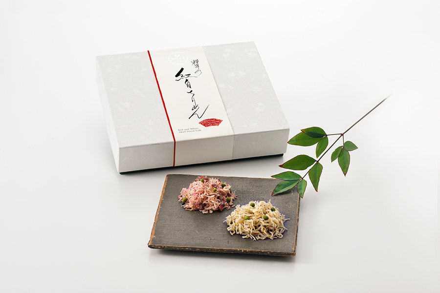 料亭のご馳走「紅白ちりめん」